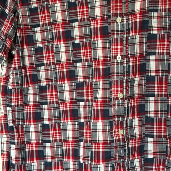 Southern Tide Red and Blue Casual Button Down Shirt - Picture 6 of 7